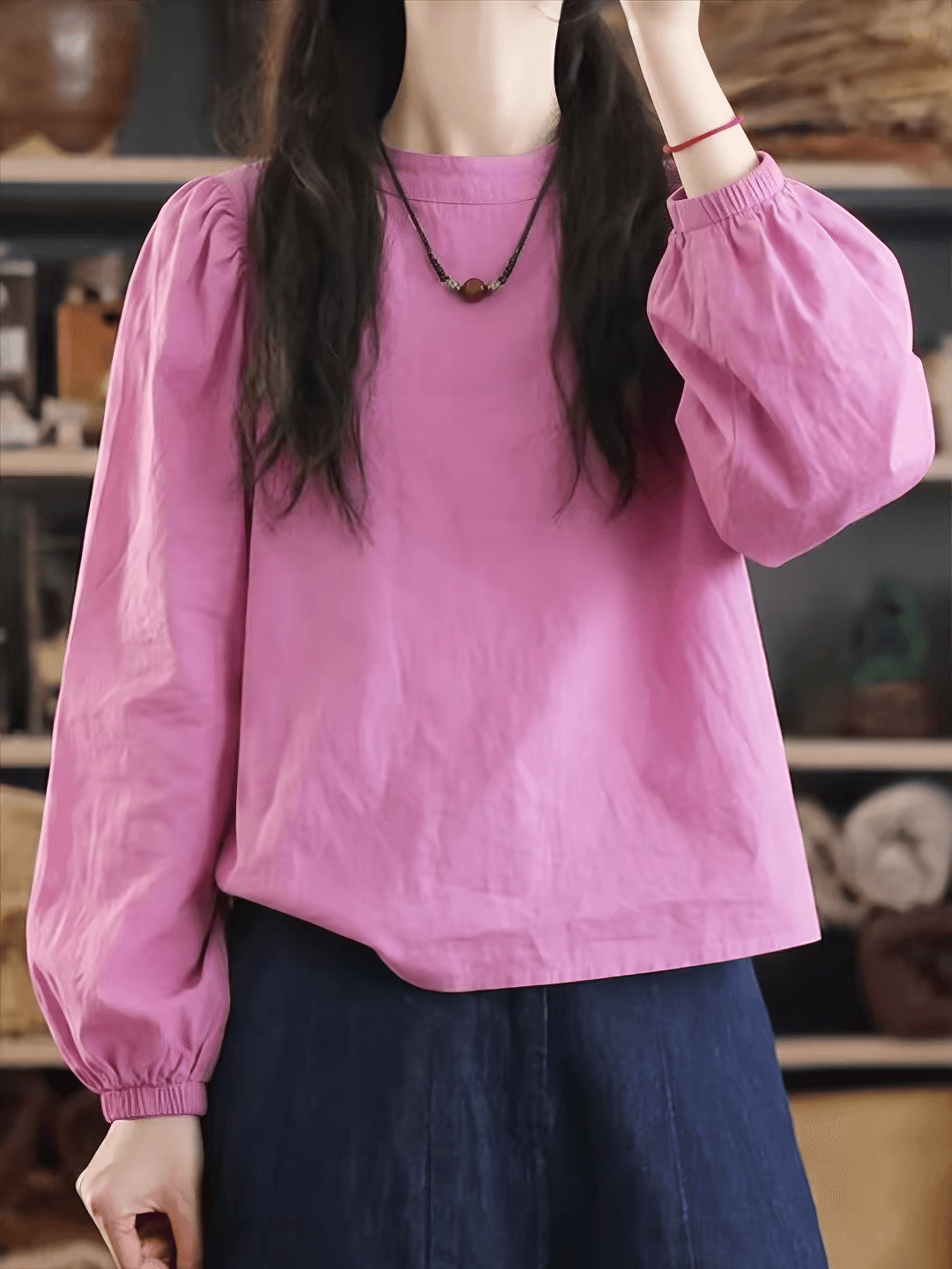 2026 이른 가을 새로운 여성 의류 작은 셔츠 그레이트 과소 평가 럭셔리 디자인 센스 고급 센스 몸매 가꾸기 슬림해 보이는 그레이트 봐. 의류 상세 이미지 4