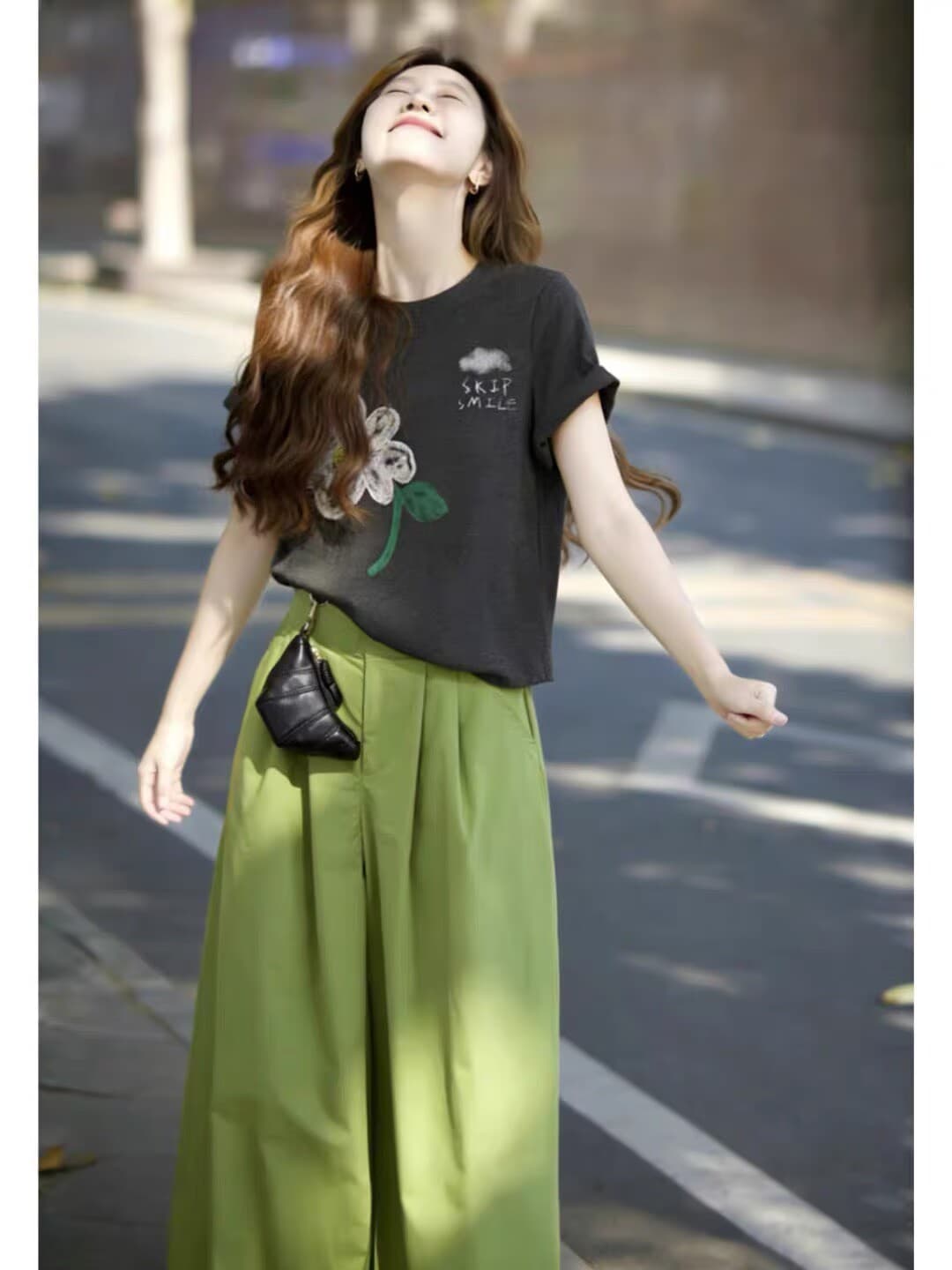 새로운 여름 드레스 관대 한 점잖은 전체 집합 작은 키 슈퍼 화재 착용 가져 가라. 캐주얼 와이드 레그 팬츠 투피스 슈트 여성