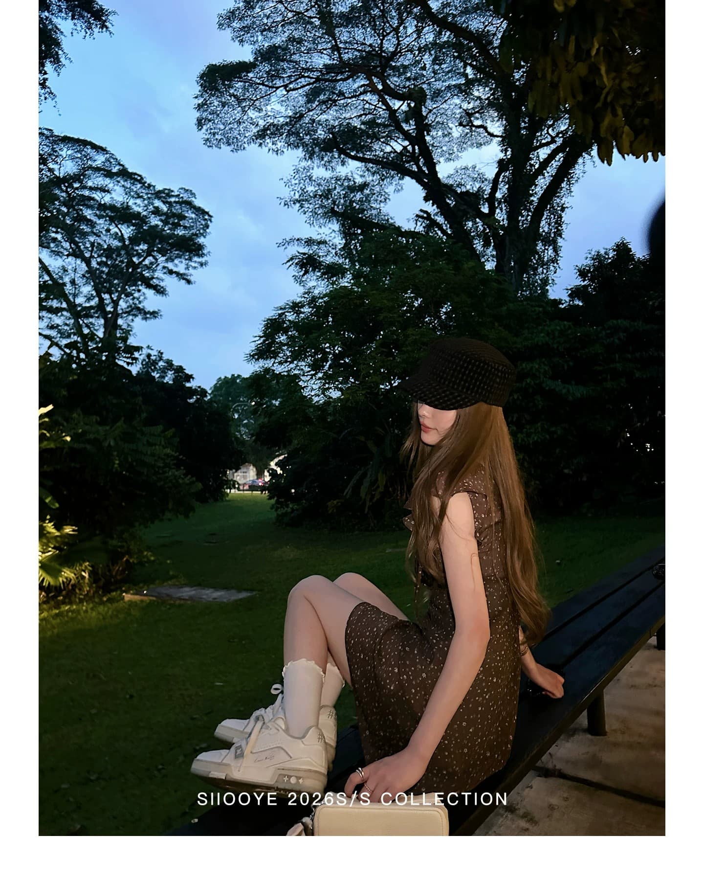 siiooye 모카 vibe 커피 색상 펌프 로프 꽃무늬 치마 슬립 여성 드레스 여름 작은 대중 허리 수축 미니 스커트 롱 스커트 상세 이미지 24