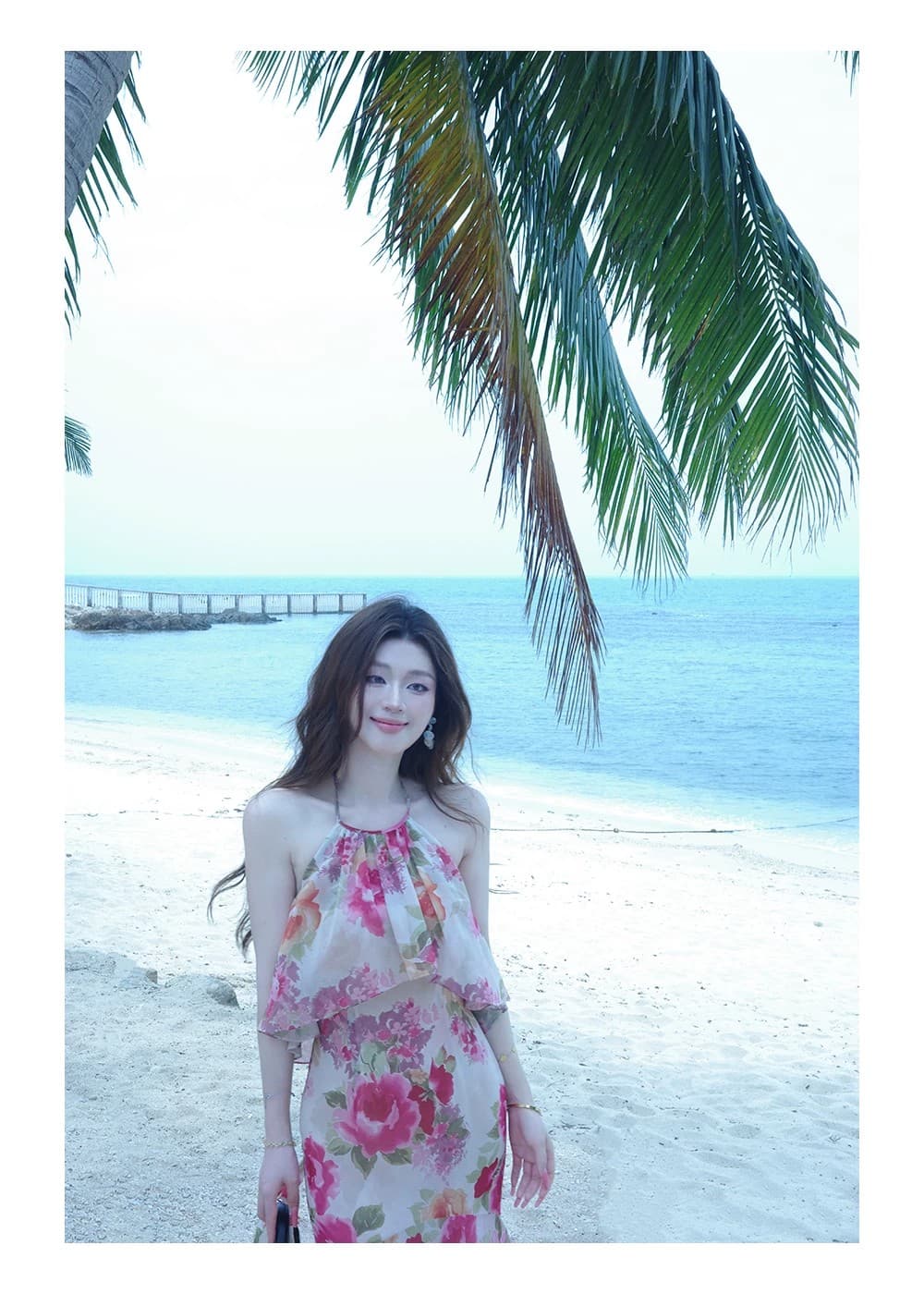 sya 크 사이 작은 웨스트 프랑스식 휴가 인어 꼬리 여성 드레스 여름 행침 목 오프숄더 민소매 허리 수축 롱 코트 치마 상세 이미지 36