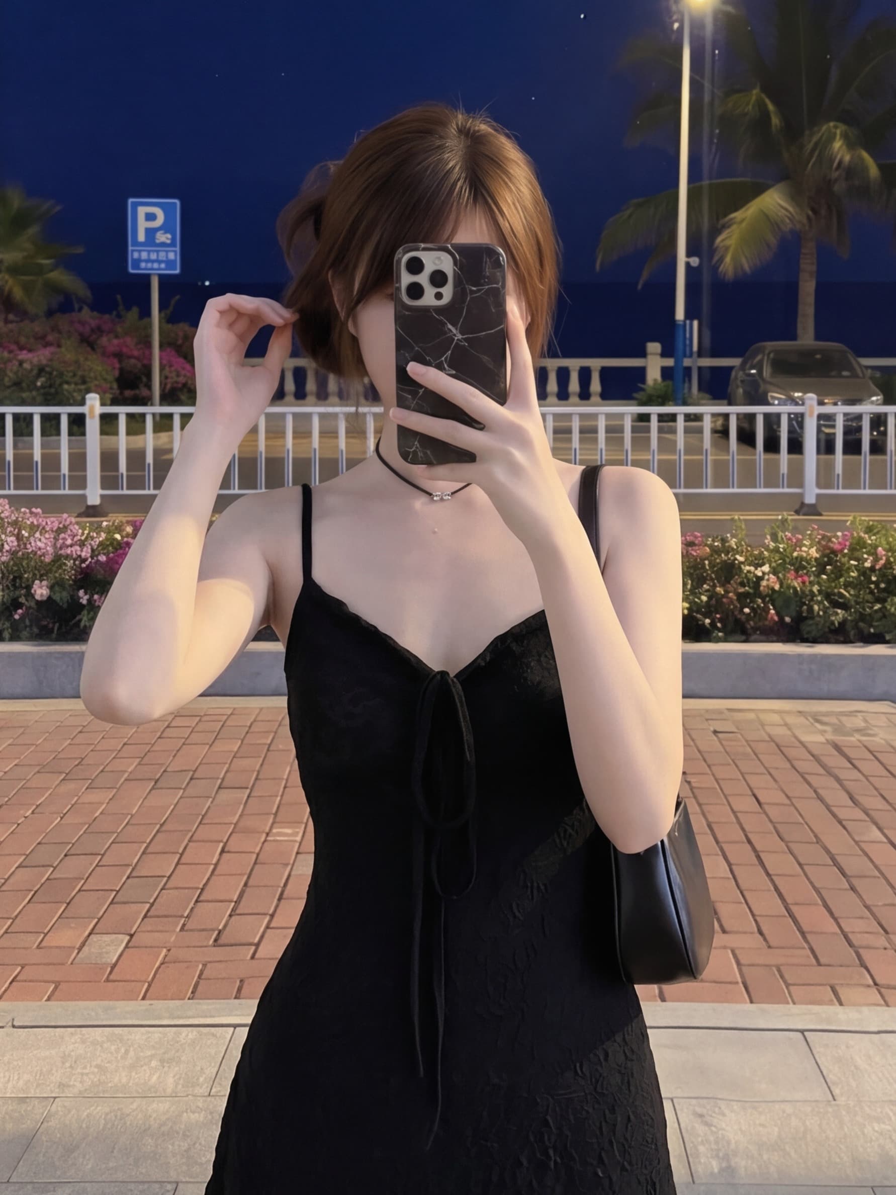 웨이 팬 모니카 레트로 휴가 질감 슬립 여성 드레스 허리 수축 슬림해 보이는 한 마디 미니 스커트 상세 이미지 4