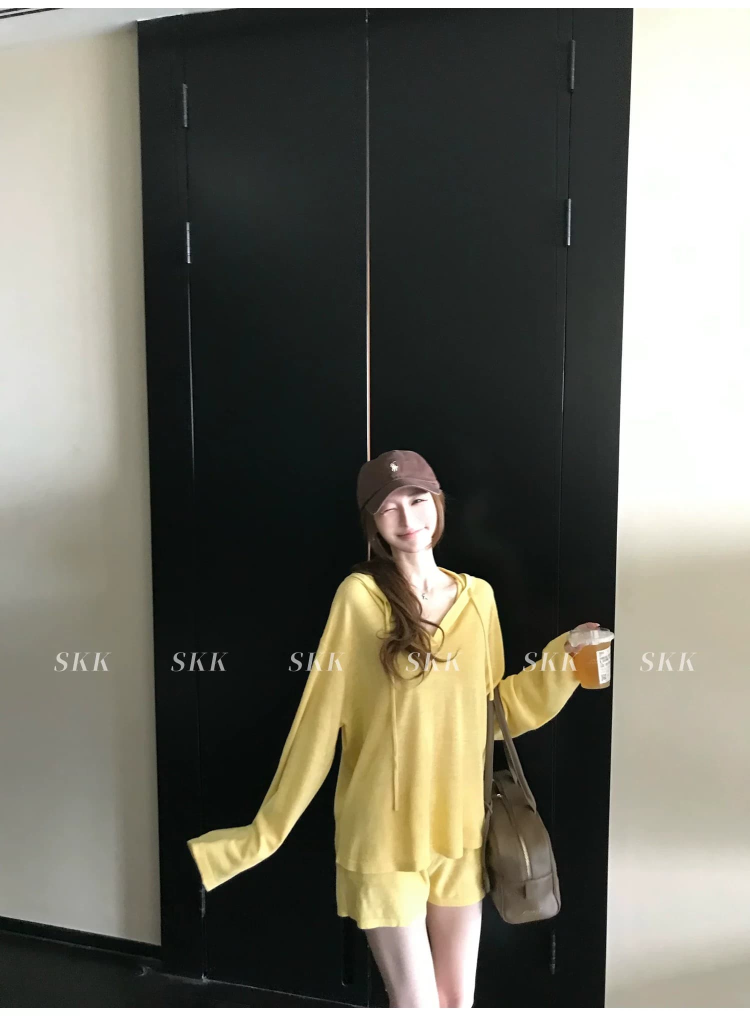 게으른 빛 산소 여름 안개 센스 작은 셔츠 48 지점 16 바늘 얇고 가벼운 아마 느긋한 후드 니트 맨위 세트 여성 상세 이미지 18