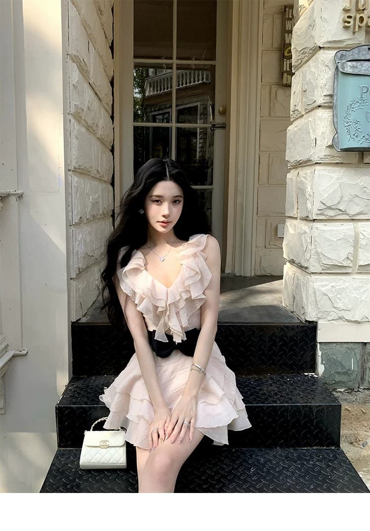 barb chill 천연 섬유 자연 질감 센스 라이 경기 서울 휴가 여성 드레스 여름 공주 드레스 상세 이미지 3