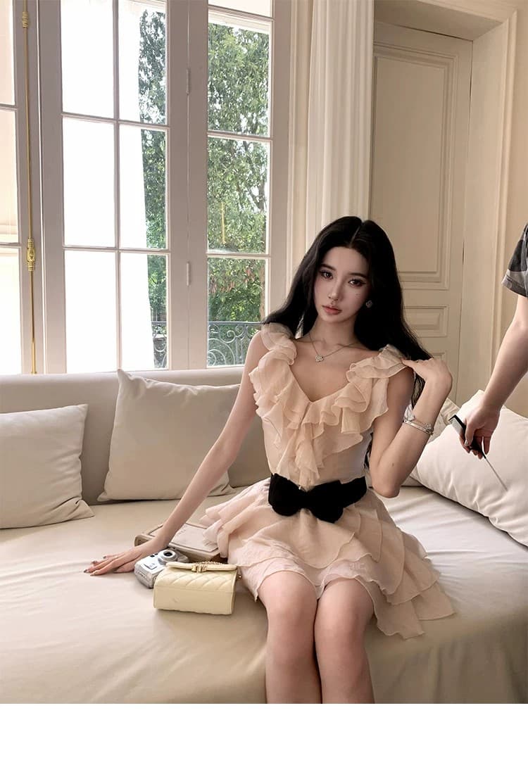 barb chill 천연 섬유 자연 질감 센스 라이 경기 서울 휴가 여성 드레스 여름 공주 드레스 상세 이미지 11