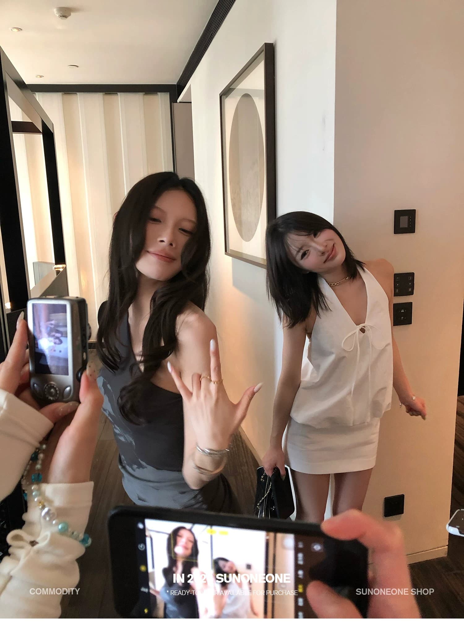 sunoneone 화이트 반 스커트 세트 여성 여름 행침 목 꽃밭 백리스 맨위 타이트 스커트 반신 스커트 투피스 세트 상세 이미지 36