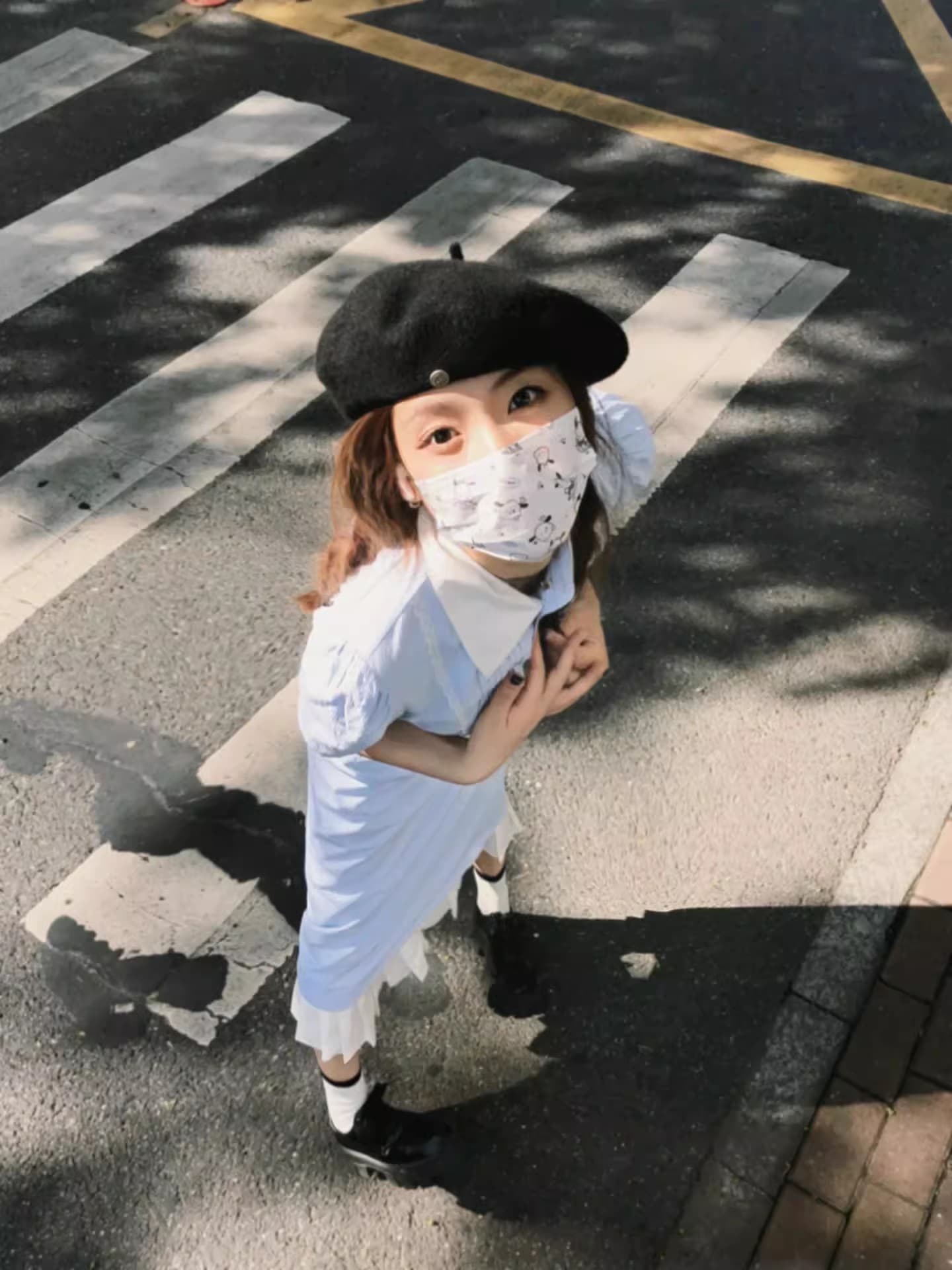 학원 스타일 세트 여성 POLO 칼라 반팔 셔츠 맨위 여름 새로운 작은 키 슬림해 보이는 반신 스커트 투피스 세트 상세 이미지 2