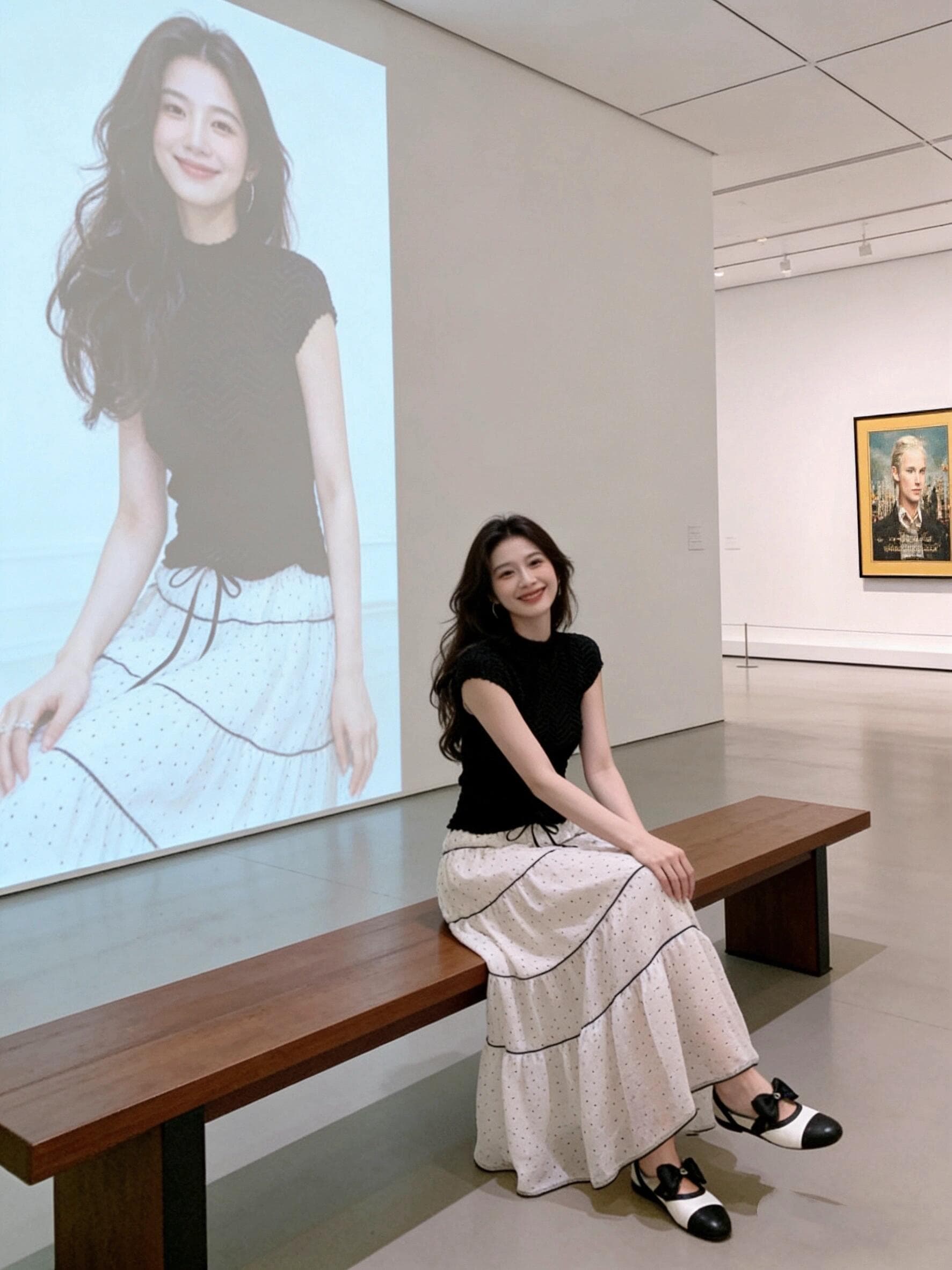 봄 여름 새로운 작은 샤넬 스타일 검정색 반팔 티셔츠 여성 몸매 가꾸기 슬림해 보이는 인사이드 가져 가라. 기본 셔츠 맨위 반 스커트 이미지 2