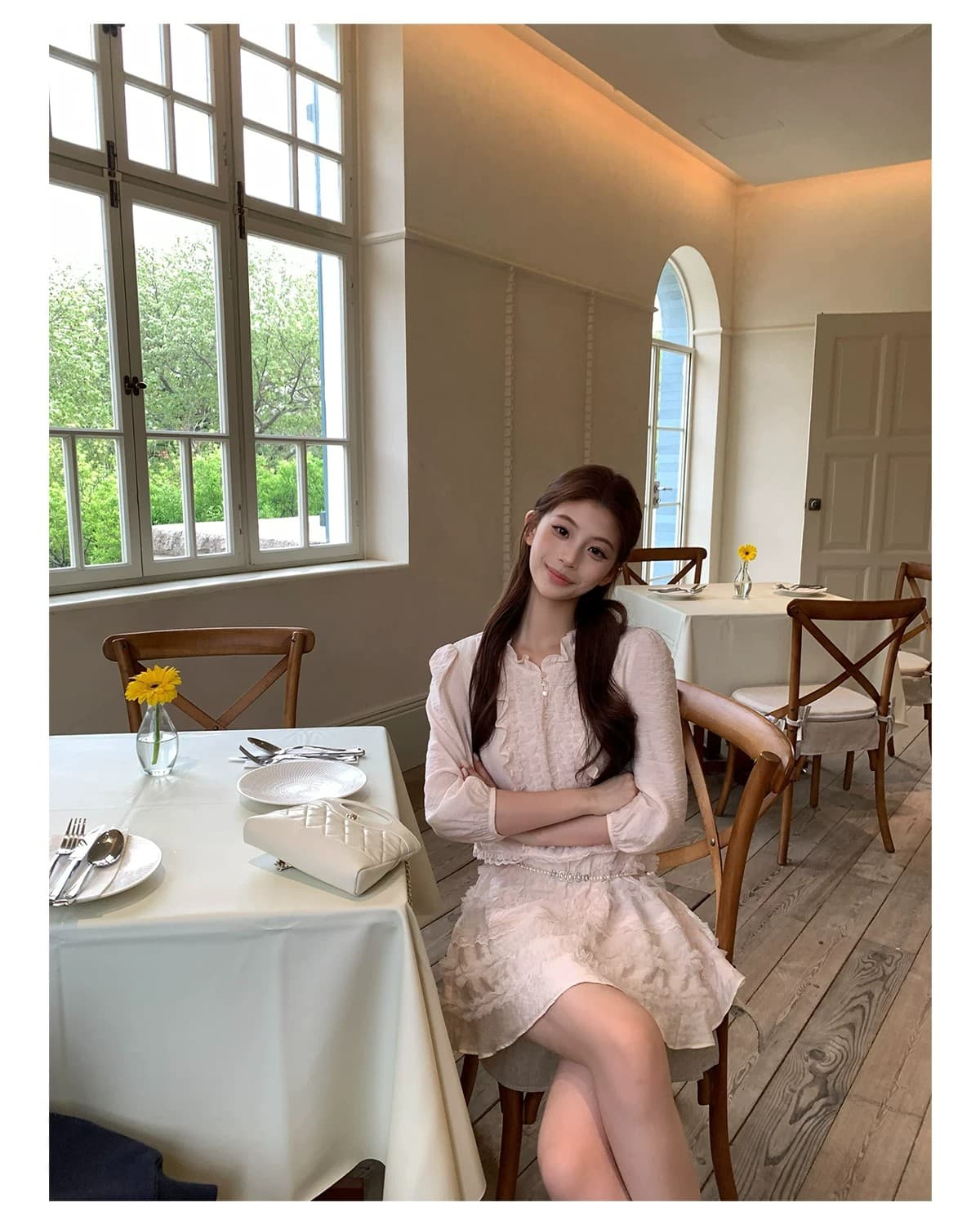 sourcewithu 지저우 소프트 캔디 라이 경기 서울 무거운 작업 2 색 레이스 레이스 드레스 한 부서 잘 행동 한 미니 스커트 상세 이미지 32