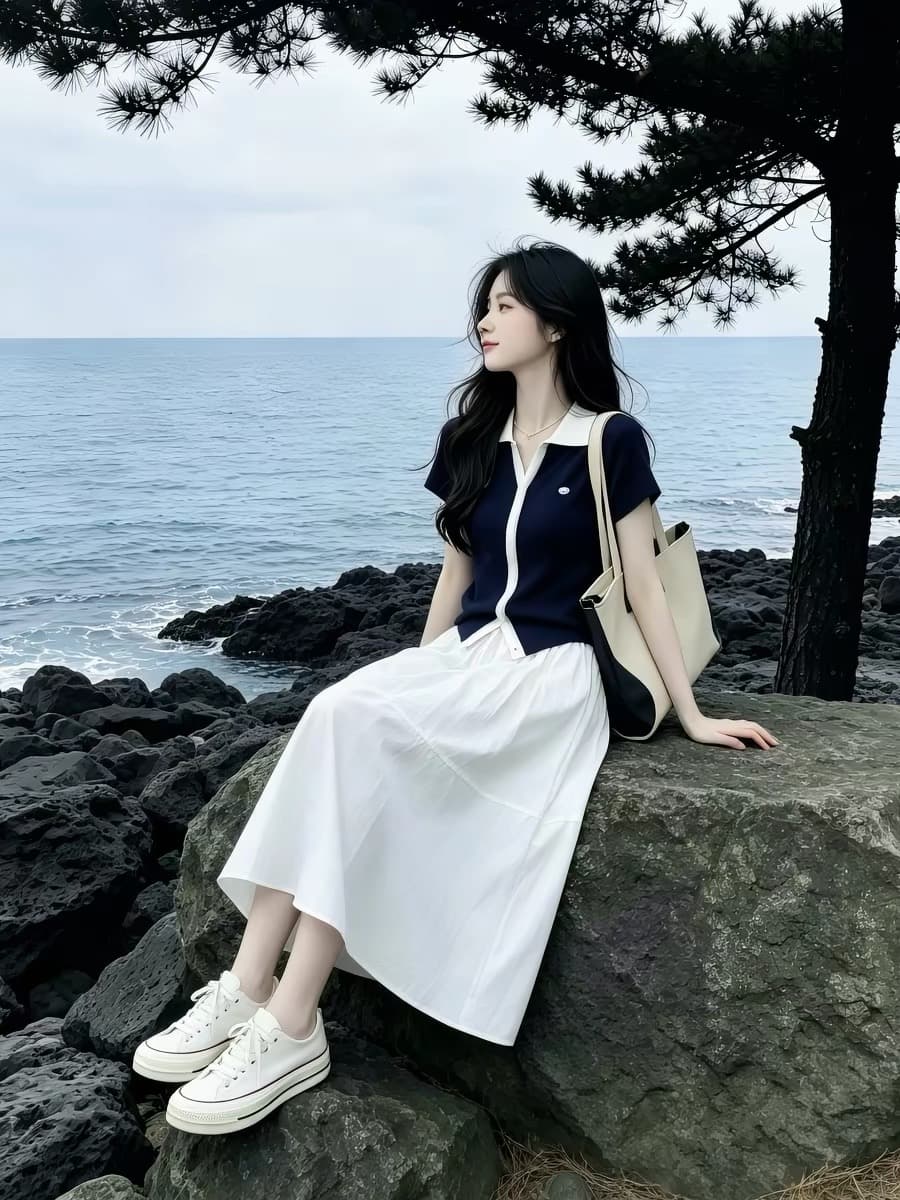 초여름 착용 가져 가라. 전체 집합 2026 슈퍼 화재 작은 대중 아니요 명중 섹션 빛 요리 한 프랑스식 패션 품격 점프 슈트 치마 세트 이미지 4