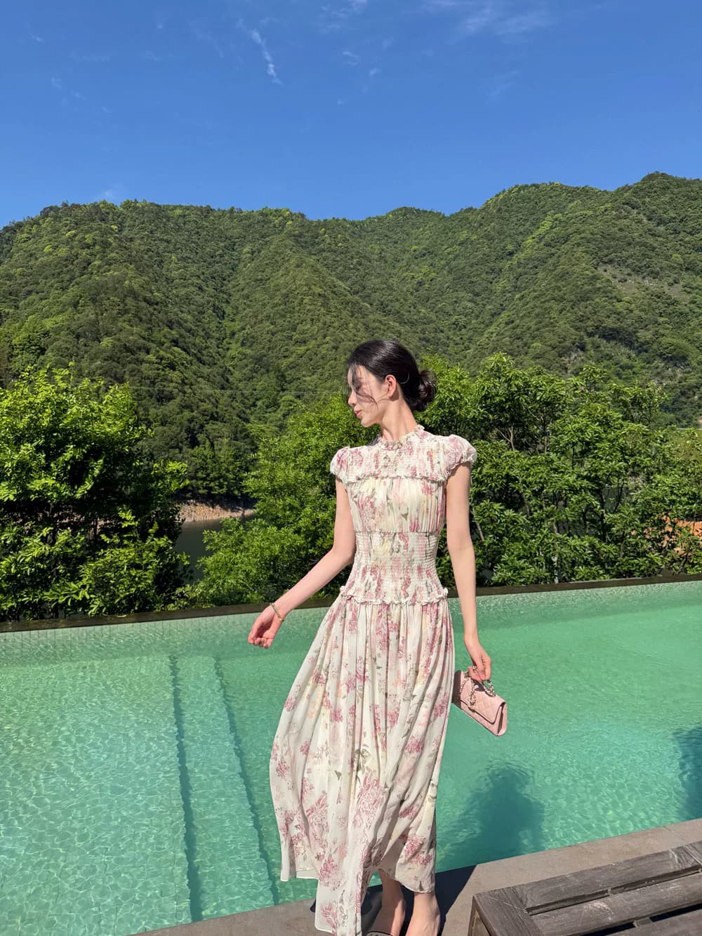 zwinnie 잔 웨이 니켈 紫薇 포함 슬립 허리밴드 드레스