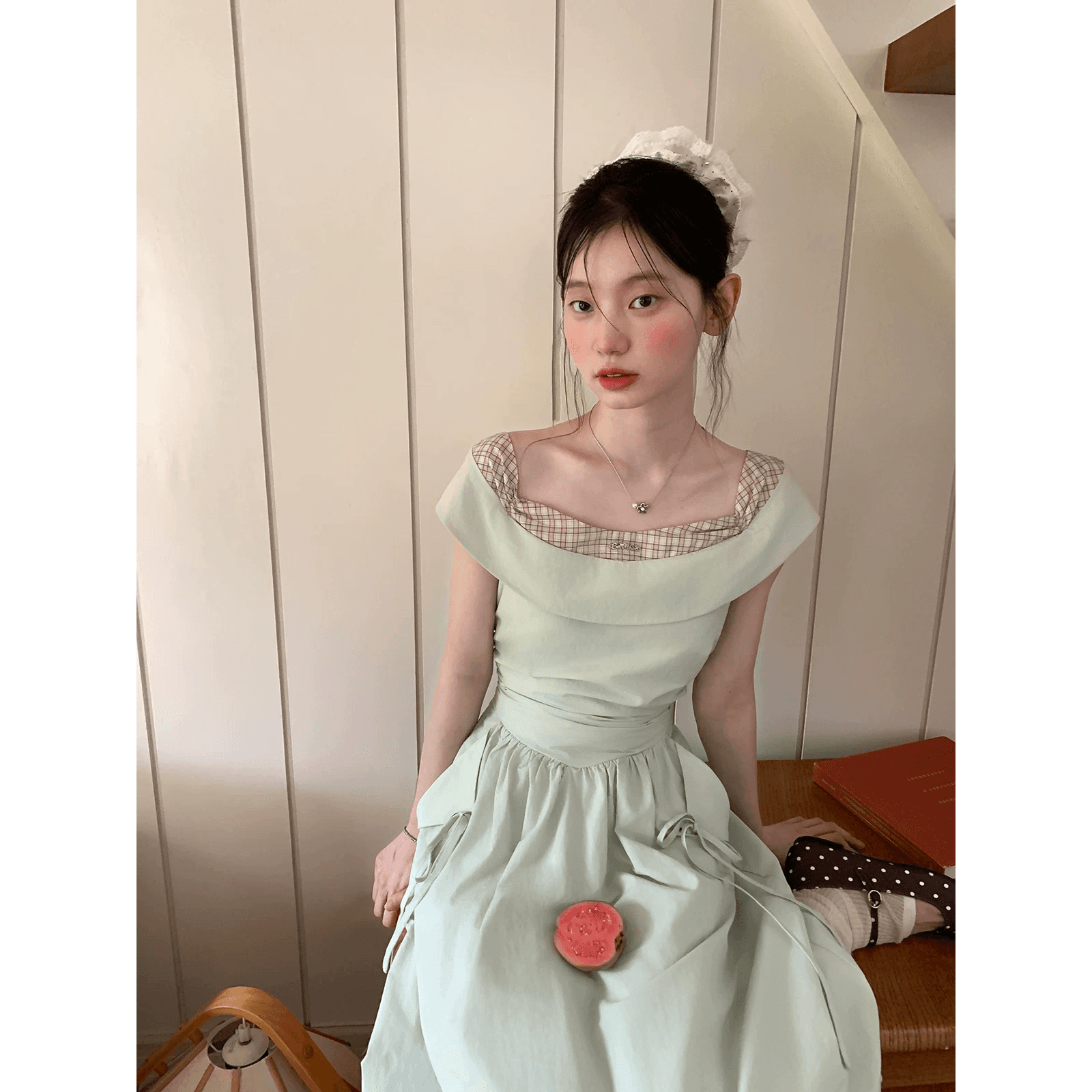 다우 시시 주간 제한된 시간 95 접기 5.31 20 00 신제품 켜기 새로운 폼 녹색 드레스 이미지 4