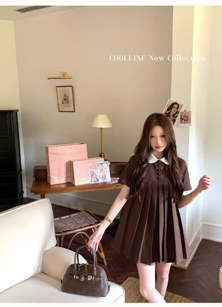 coolline 숲 희 꽃 와 앨리스 doll 센스 miu 부서 베이비 칼라 드레스 이미지 2