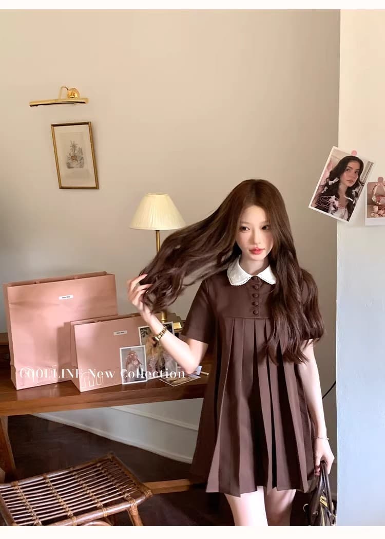 coolline 숲 희 꽃 와 앨리스 doll 센스 miu 부서 베이비 칼라 드레스 상세 이미지 6
