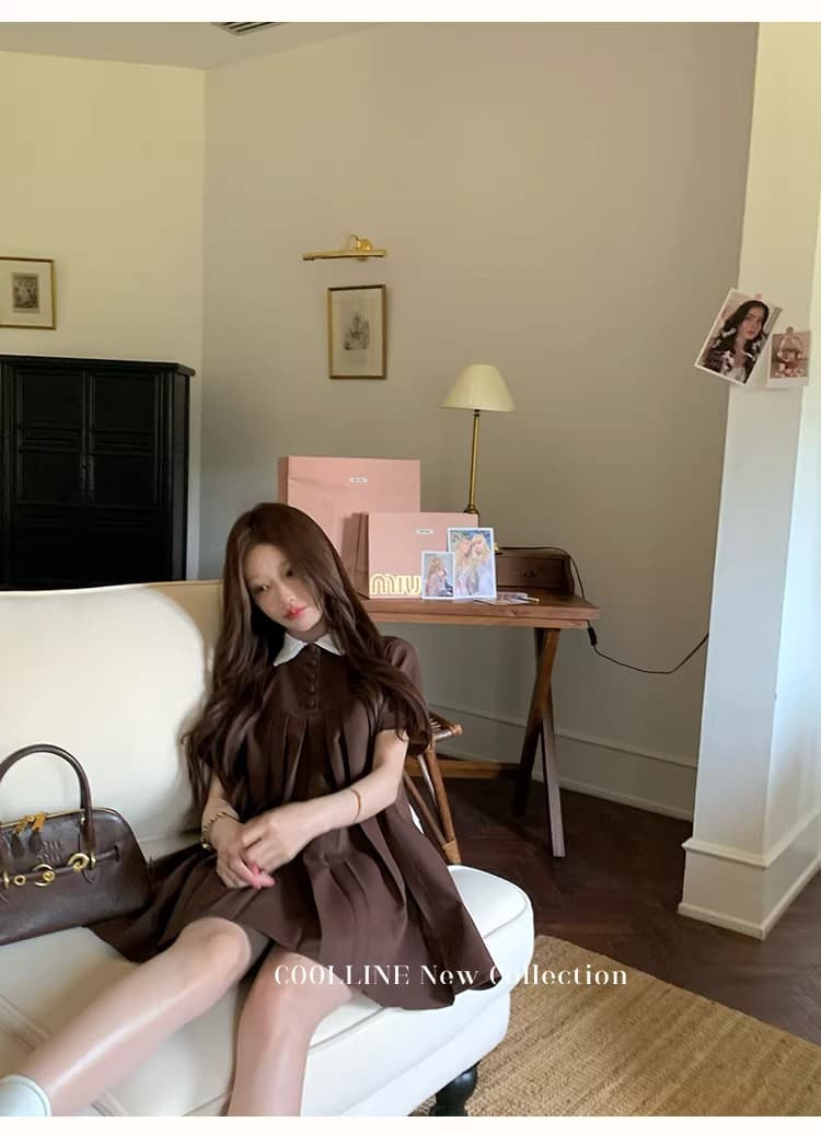 coolline 숲 희 꽃 와 앨리스 doll 센스 miu 부서 베이비 칼라 드레스 상세 이미지 21
