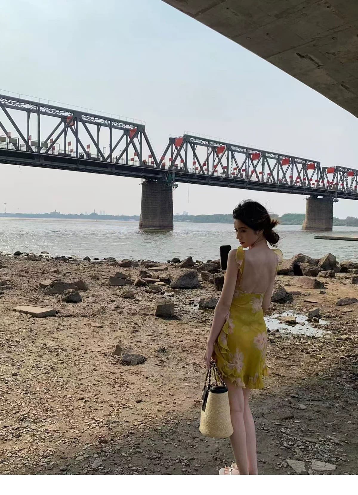 zzykk 뮤 주간 릴리 오브 더 밸리 프랑스식 프릴 슬립 휴가 드레스 요정 롱 스커트 여름 해변가 분위기 센스 상세 이미지 10