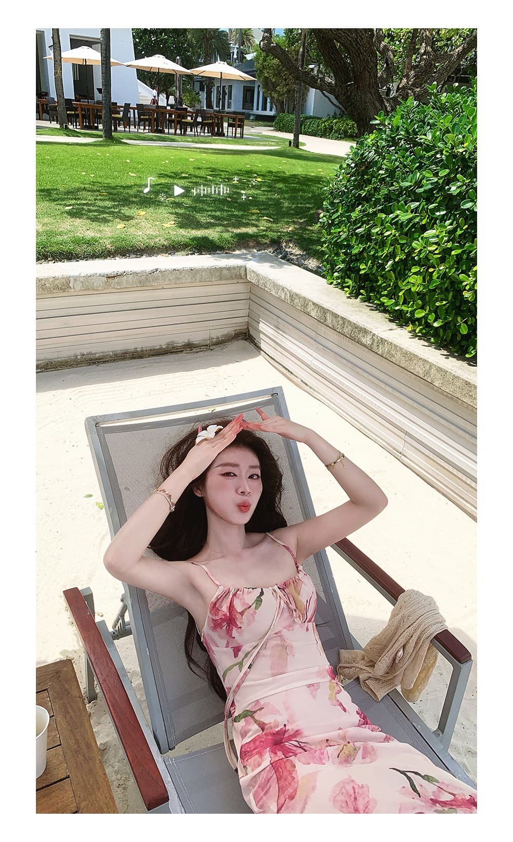 sya 크 사이 작은 웨스트 프랑스식 분말 아름다움 헤일로 염색 프린트 여성 드레스 여름 펌프 Pleat 휴가 롱 코트 튜브탑 슬립 드레스 상세 이미지 29