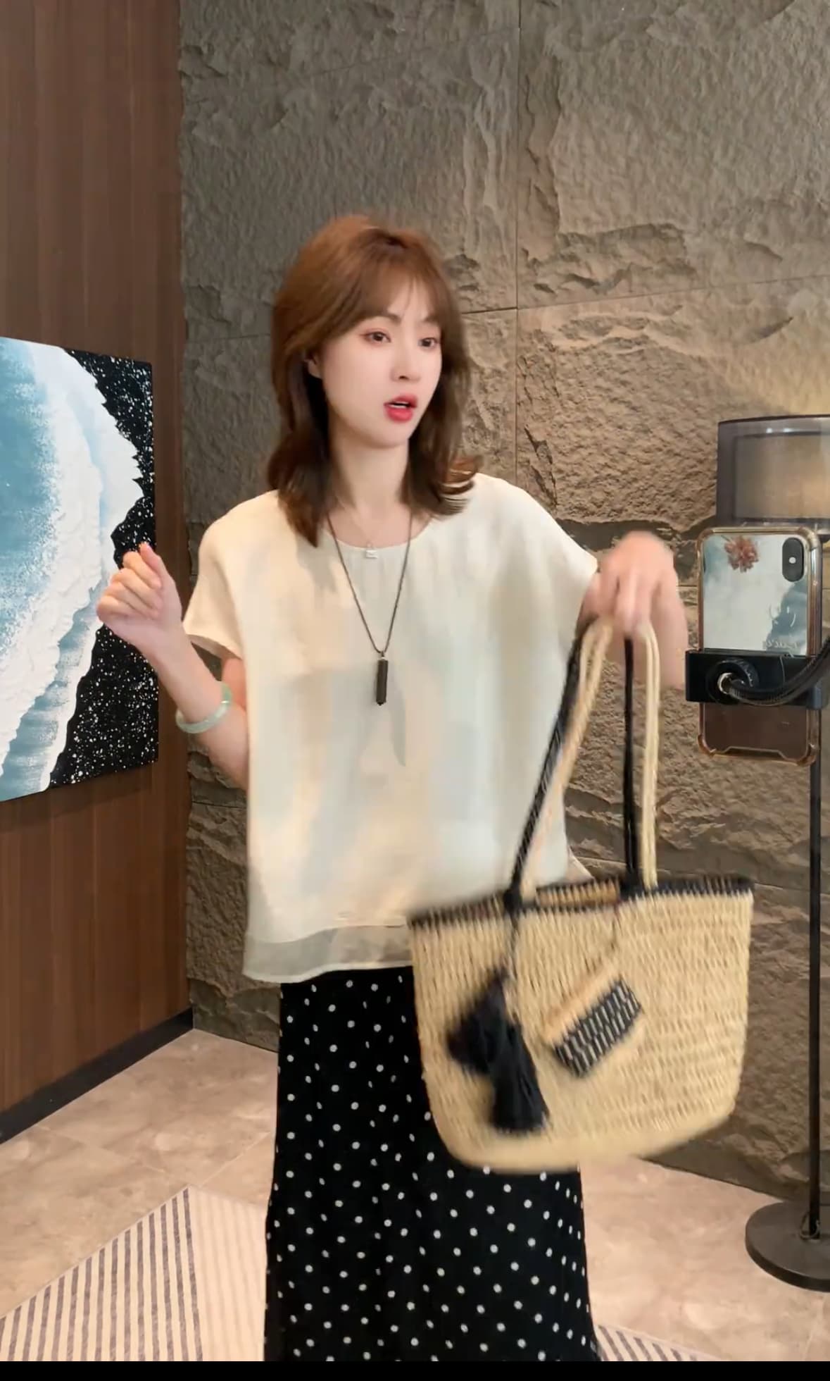 이후 단추 원사 아세트산 밖으로 조각 아름다운 작은 옷 패션 조수 브랜드 여성 의류 반팔 맨위 이미지 4