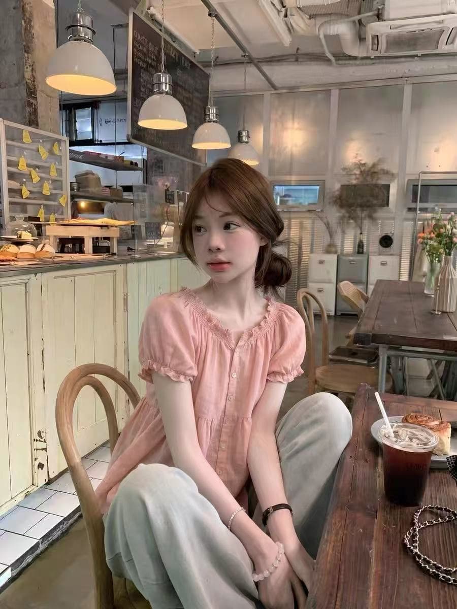 yoursjin 웨스트 포 멜로 분말 녹색 레몬 블루 100 라미 사선 무늬 명중 가져 가라. 인형 셔츠 맨위 작은 셔츠 마이크로 ~을 통해