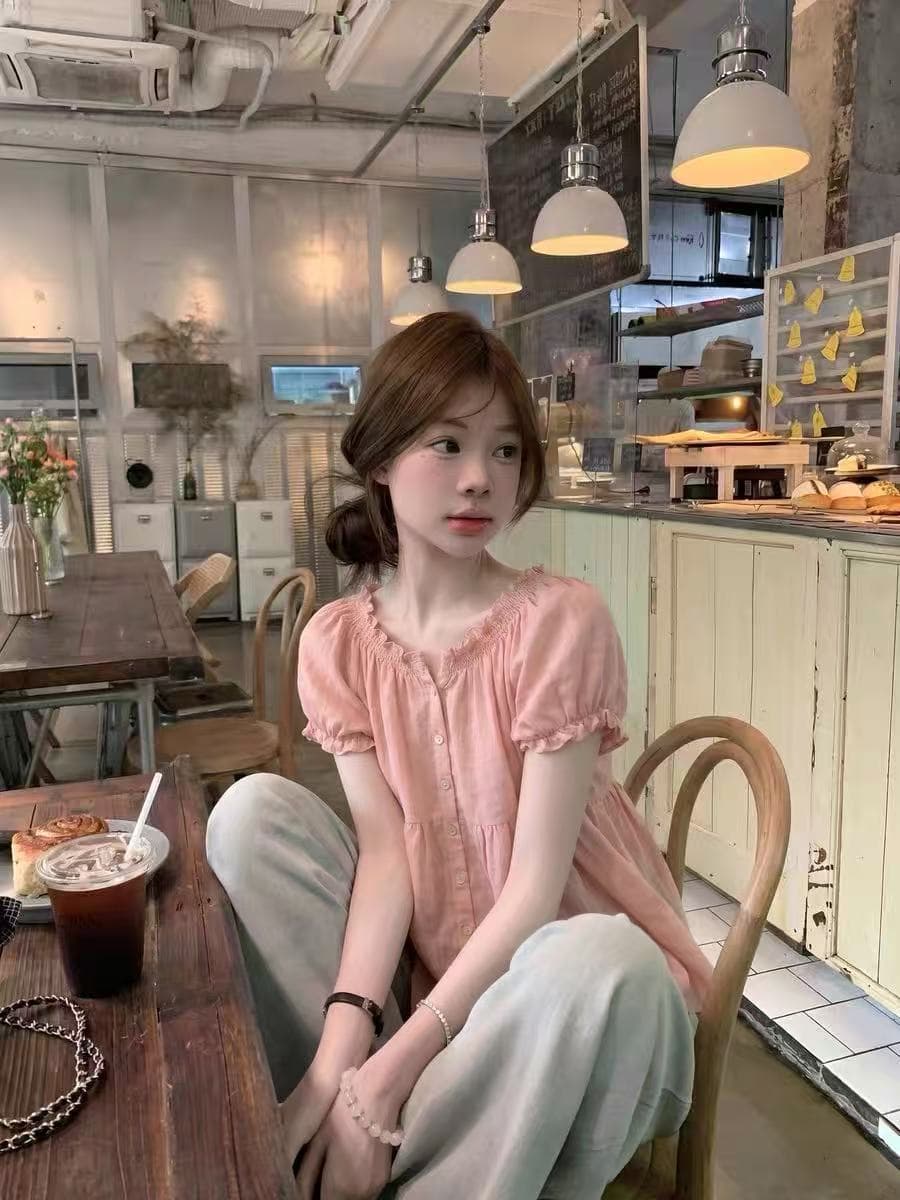 yoursjin 웨스트 포 멜로 분말 녹색 레몬 블루 100 라미 사선 무늬 명중 가져 가라. 인형 셔츠 맨위 작은 셔츠 마이크로 ~을 통해 상세 이미지 4
