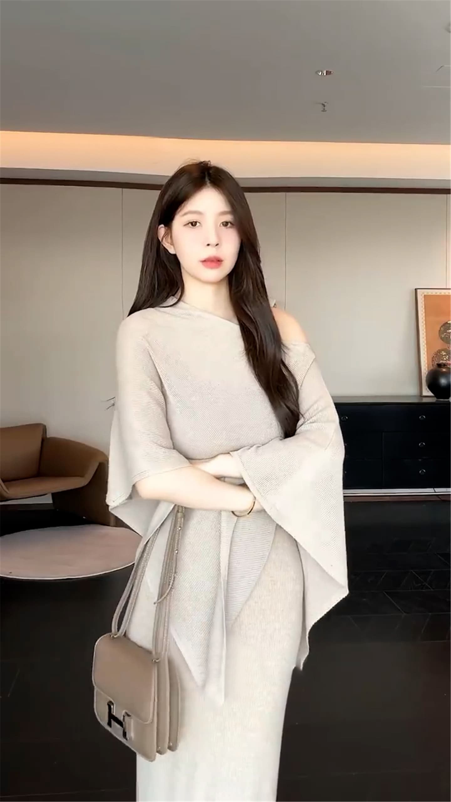 느긋한 바람 숄 니트 슬립 드레스 아이들 2025 새로운 한 부서 이른 가을 착용 가져 가라. 에이즈 환자 세트 롱 스커트 상세 이미지 5