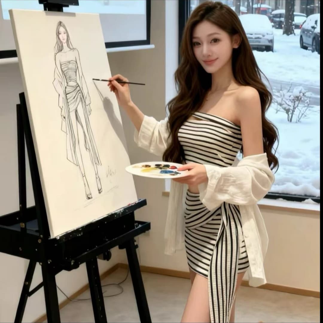 핫걸 슬림해 보이는 패션 세트 순수한 욕망 바람 섹시함 튜브탑 일식 소녀 외출용 맨위 미니 스커트 패션 세트 여성 상세 이미지 6