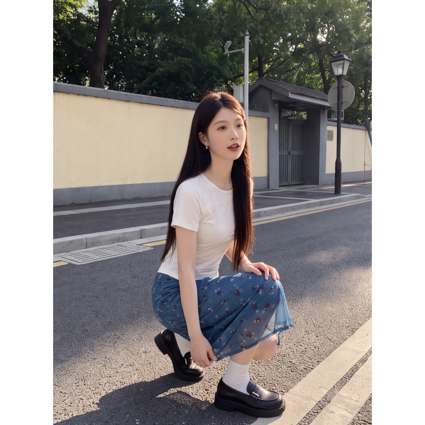 청 순수한 시스템 여름 착용 가져 가라. 세트 여성 여름 새로운 작은 키 품격 패션 연령 감소 착용 가져 가라. 이미지 4