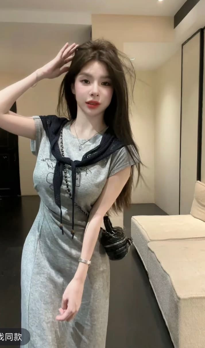 huihui 여름 신제품 느긋한 편안함 한국 스타일 드레스 플러스 숄 외국 가스 l0787 상세 이미지 4