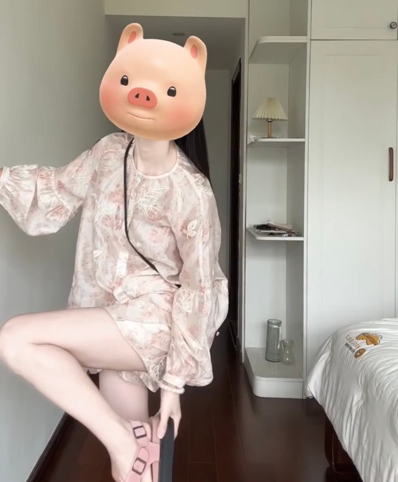 프랑스식 자외선 차단 질감 센스 주간 실크 루즈핏 여성 셔츠 자카드 캐주얼 반바지 느긋한 투피스 슈트 이미지 2