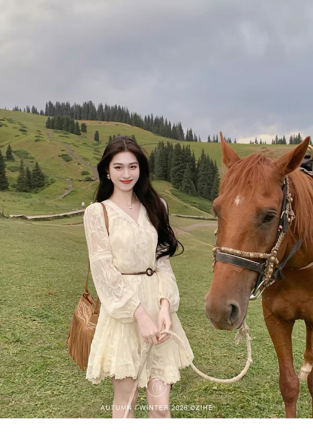 7.30 가을 경계 남자 와일드 이전 10 분 제한된 시간 6 접기 프랑스식 질감 센스 자수 슬립 점프 슈트 치마 세트 상세 이미지 6