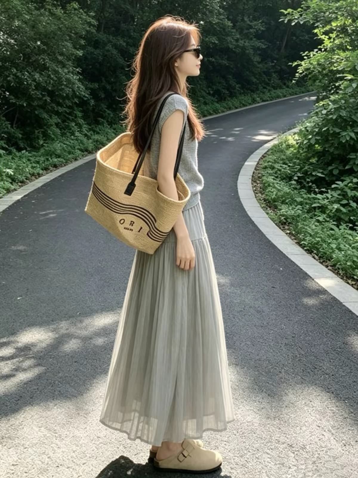 한 부서 그레이트 통해보기 가져 가라. 여성 드레스 여름 2026 새로운 작은 키 아름다운 고유 한 아름다운 세트 롱 스커트 이미지 4