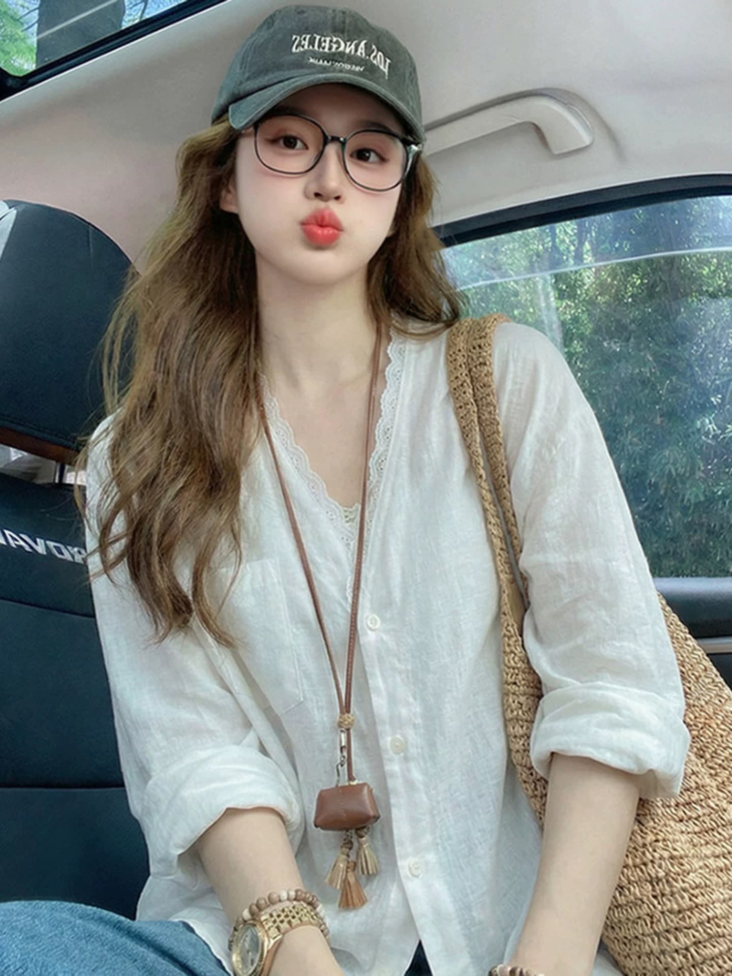 화이트 레이스 얇고 가벼운 자외선 차단 오픈 가디건 긴팔 여성 셔츠 봄 작은 대중 연령 감소 슬림해 보이는 고급 센스 맨위 재킷 상세 이미지 2