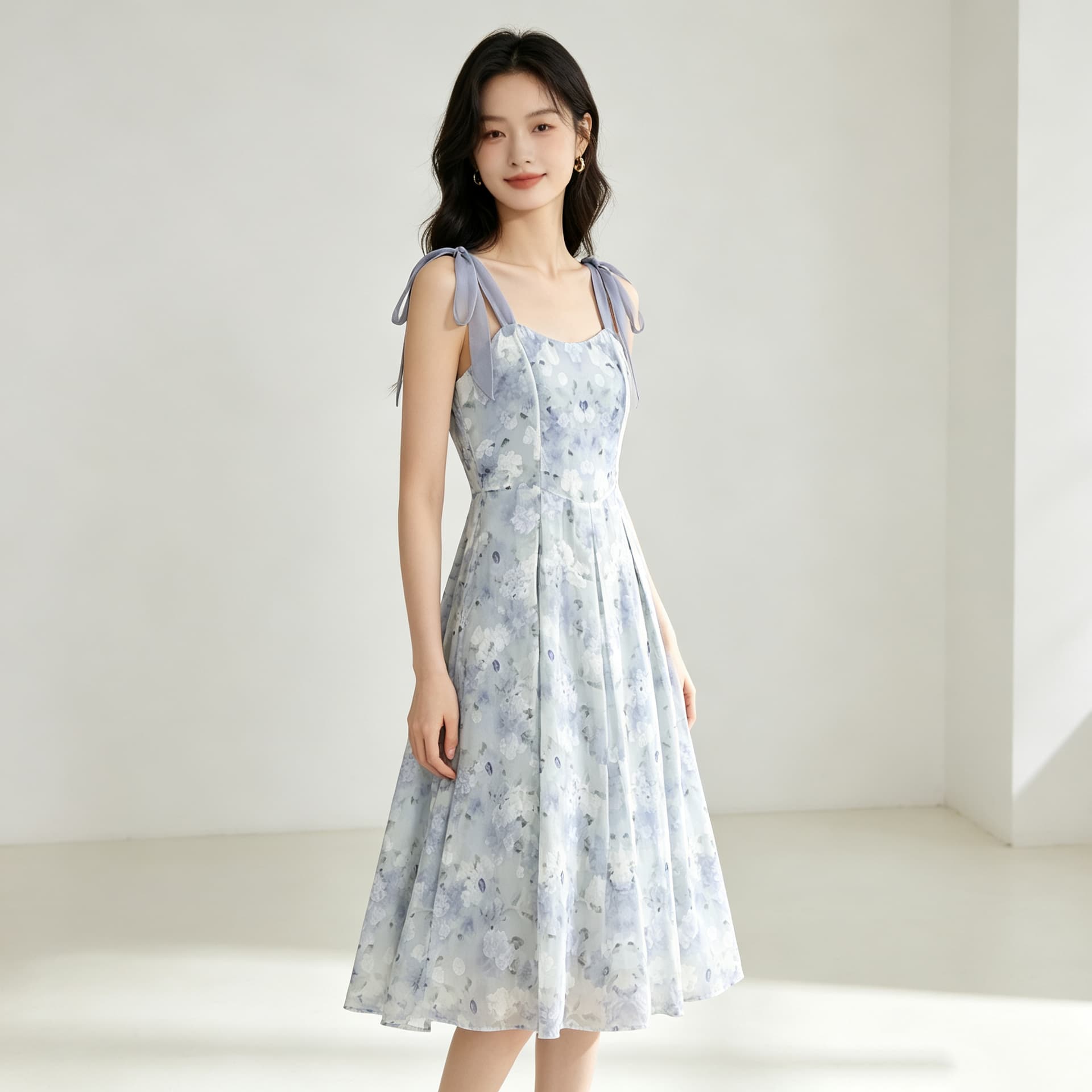 슬립 드레스 프랑스식 작은 대중 유화 바람 요정 가스 슈퍼 요정 센 부서 차 휴식 첫사랑 꽃무늬 롱 스커트 상세 이미지 3