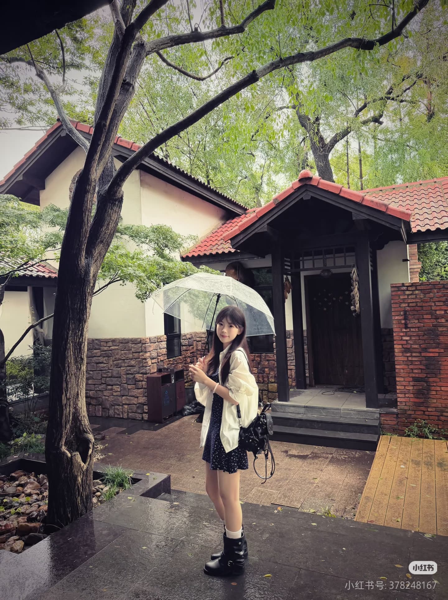 omixed 해군 순면 꽃무늬 슬립 드레스 코디 리넨 면화 긴팔 흰 셔츠 품격 맨위 상세 이미지 5
