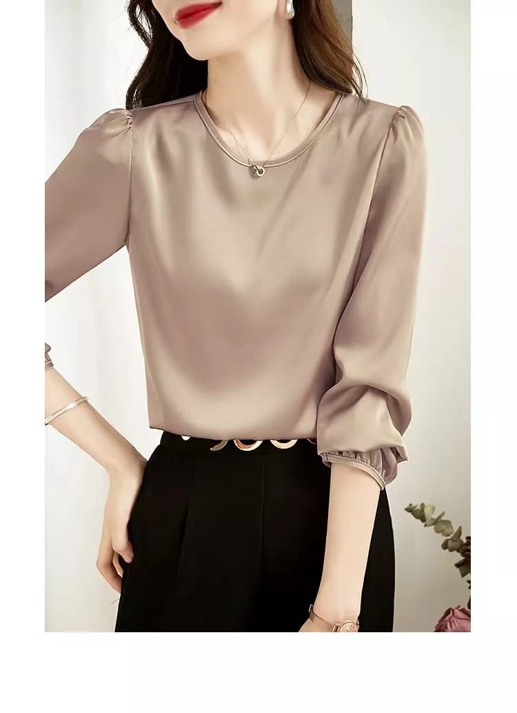 가을 새로운 여성 의류 셔츠 품격 루즈핏 캐주얼 바람 여성 셔츠 상세 이미지 9