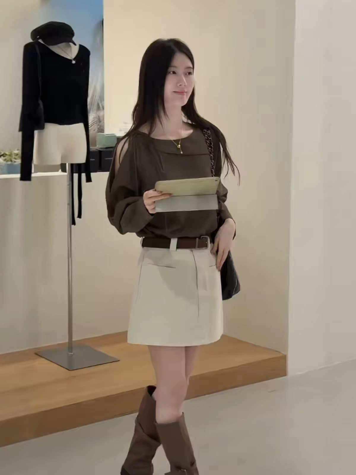 작은 키 착용 가져 가라. 전체 집합 패션 세트 이른 가을 새로운 분위기 센스 고유 한 프랑스식 투피스 세트 여성 의류 상세 이미지 2