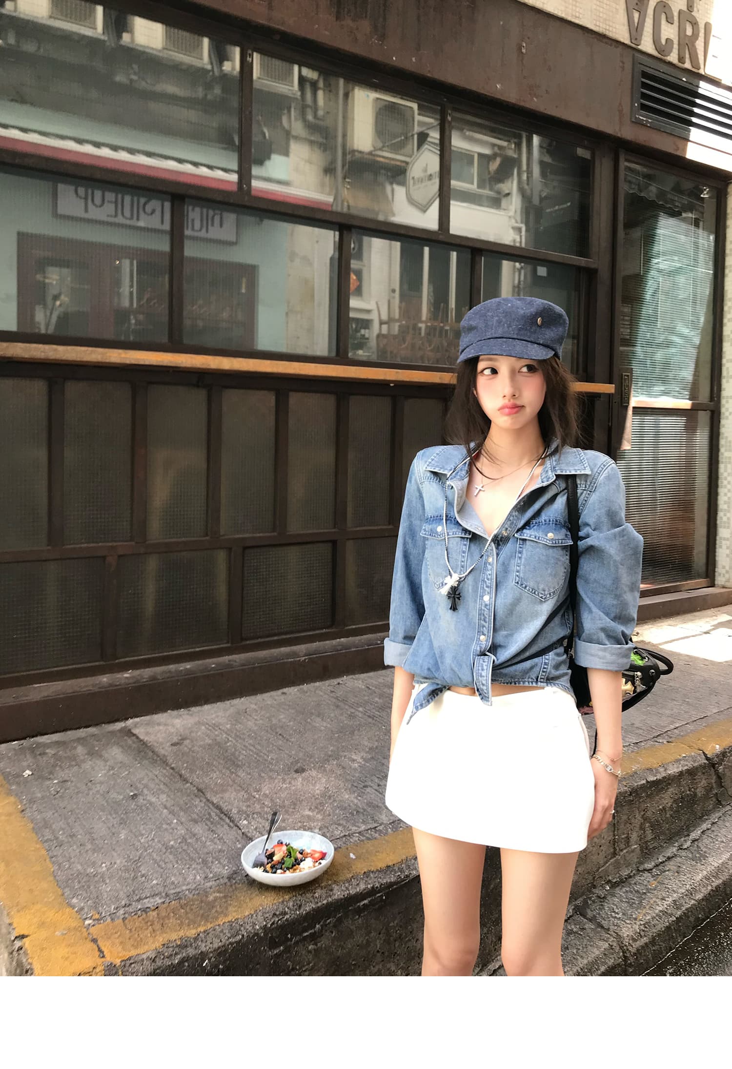 nimowang 주간 실크 데님 여성 셔츠 여름과 가을 프랑스식 레트로 얇은 스타일 재킷 자외선 차단 고급 센스 맨위 이미지 4