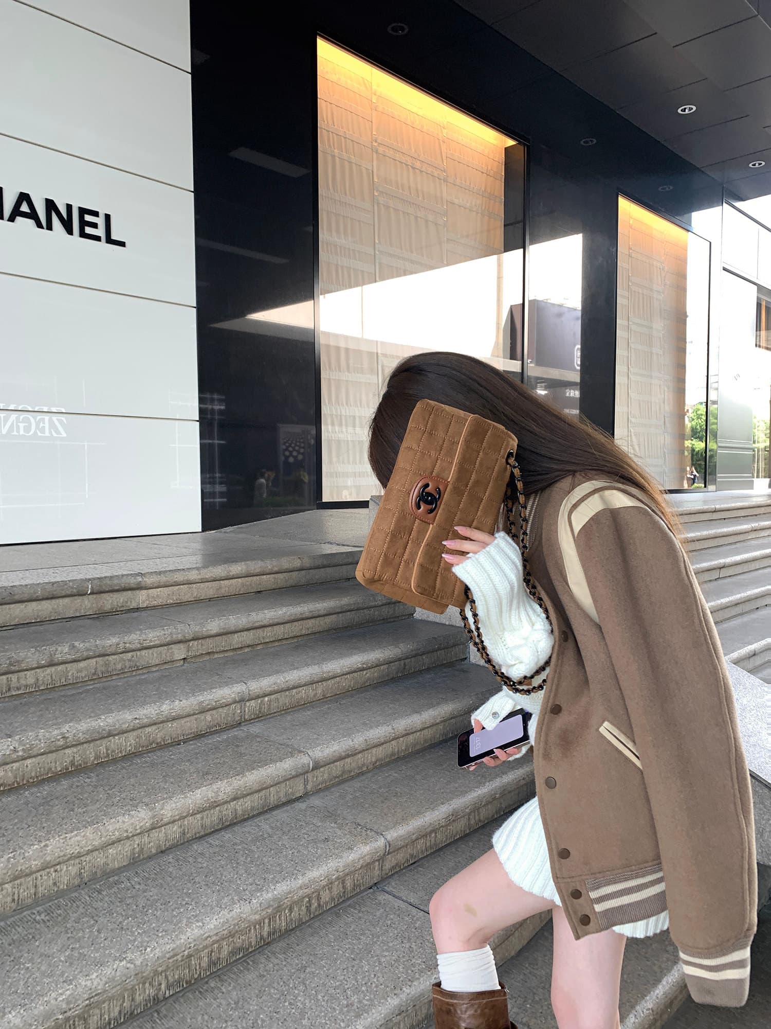 wuuus 오랜 친구 공물 도로 연삭 털 레트로 야구 유니폼 여성 새로운 쇼트 스타일 재킷 두꺼운 상세 이미지 2