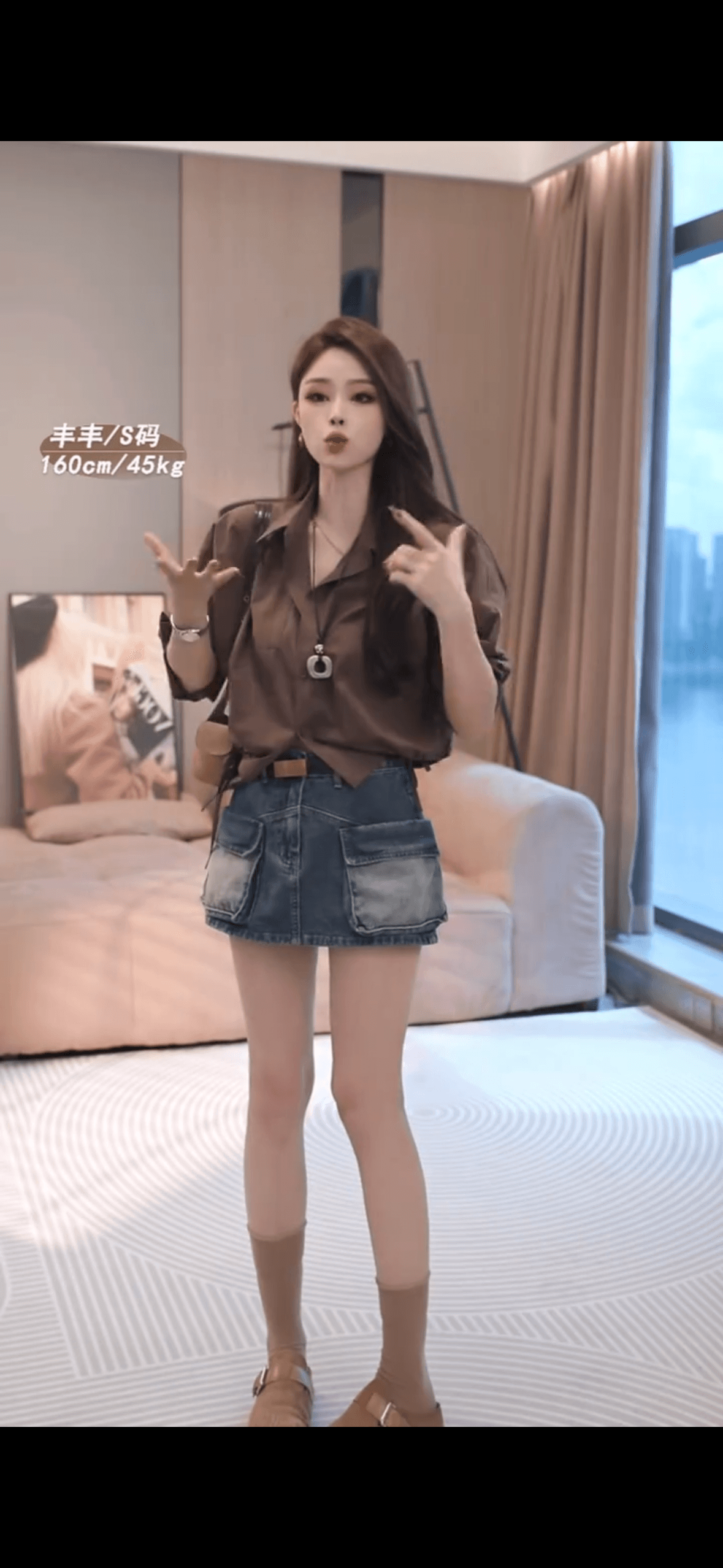 이른 가을 새로운 한 부서 다용도 디자인 센스 펌프 로프 조정 루즈핏 슬림해 보이는 셔츠 상세 이미지 2