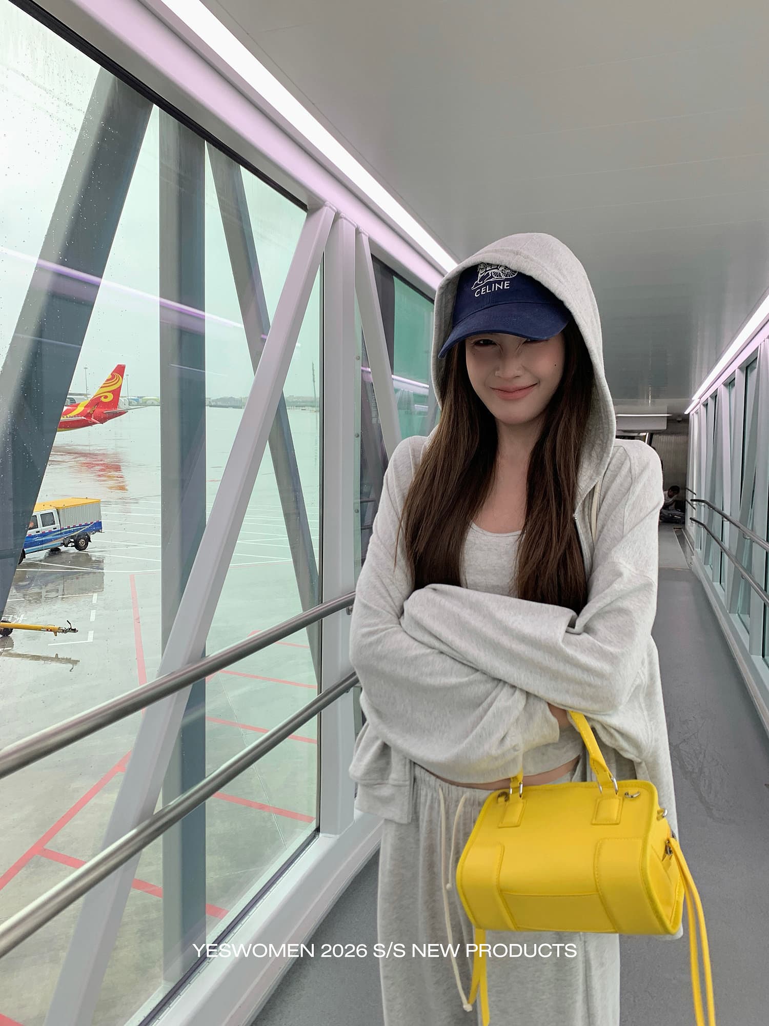 작은 적합한 맞춤 am v 구름 시리즈 가을 새로운 얇은 스타일 후드 티 스웨터 운동 캐주얼 세트 여성 상세 이미지 18