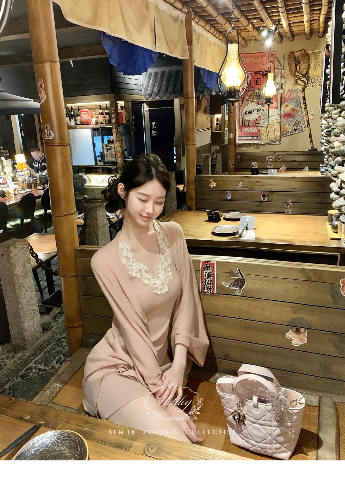 연애 편지 한 가지 소식 둘 색상 숄 레이스 V넥 드레스 우아함 세트 여성 상세 이미지 1