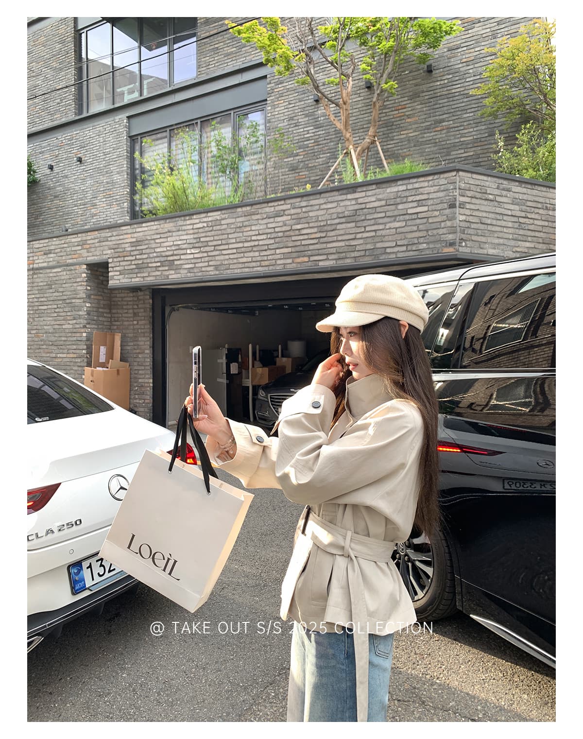 테이크 아웃 도착 함 서울 휴일 이른 가을 한 부서 쇼트 스타일 바람막이 여성 코트 영국식 바람 스탠드 칼라 허리 수축 재킷 상세 이미지 24