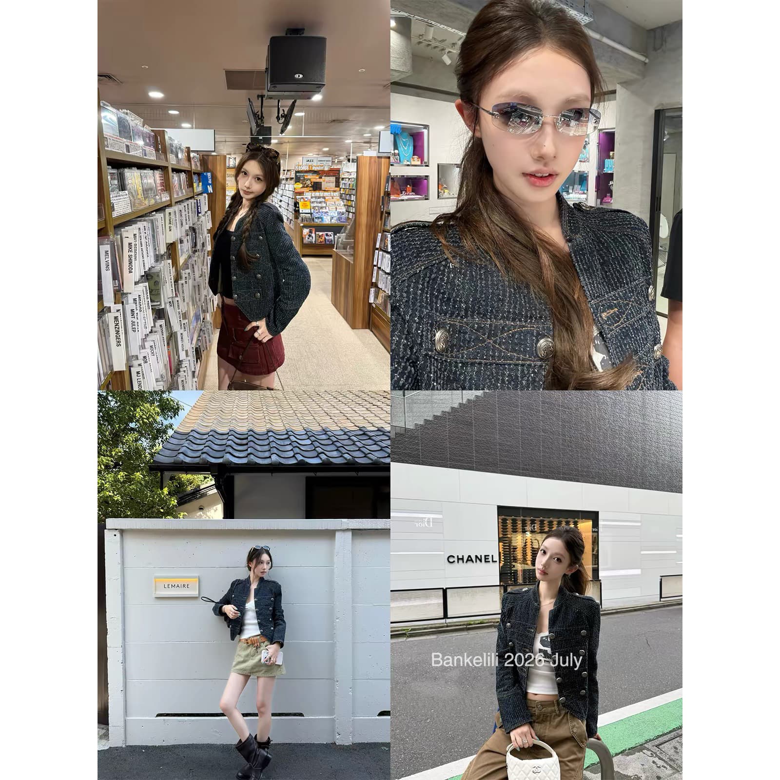 밤나무 코코아 bankelili 나폴레옹 스탠드 칼라 단추 데님 여성 코트 작은 대중 디자인 쇼트 스타일 재킷 상세 이미지 7