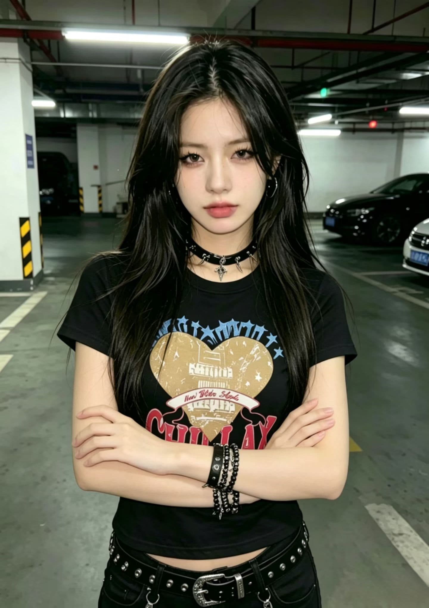 2026 새로운 여성 의류 알파벳 프린트 반팔 긍정적 인 어깨 티셔츠 여름 섹션 몸매 가꾸기 슬림해 보이는 맨위 상세 이미지 1