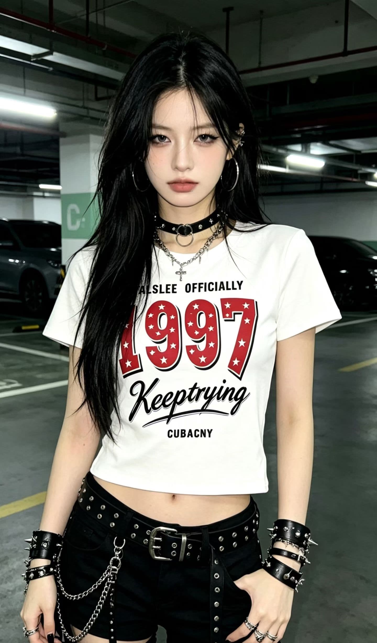 2026 새로운 여성 의류 알파벳 프린트 반팔 긍정적 인 어깨 티셔츠 여름 섹션 몸매 가꾸기 슬림해 보이는 맨위 상세 이미지 5