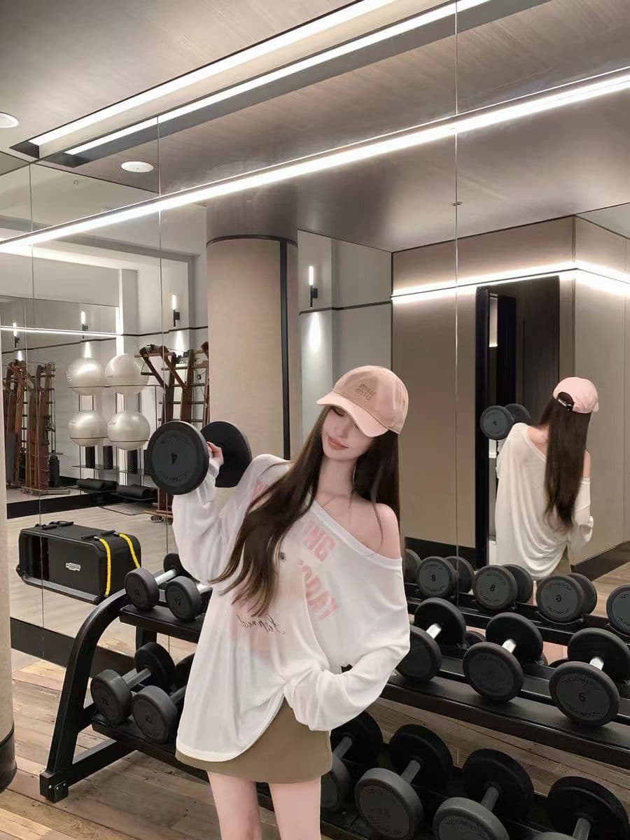 열세 개 여름 새로운 다용도 캐주얼 프린트 만화 고양이 비스듬한 어깨 얇은 스타일 티셔츠 자외선 차단 맨위 루즈핏 섹션 상세 이미지 3