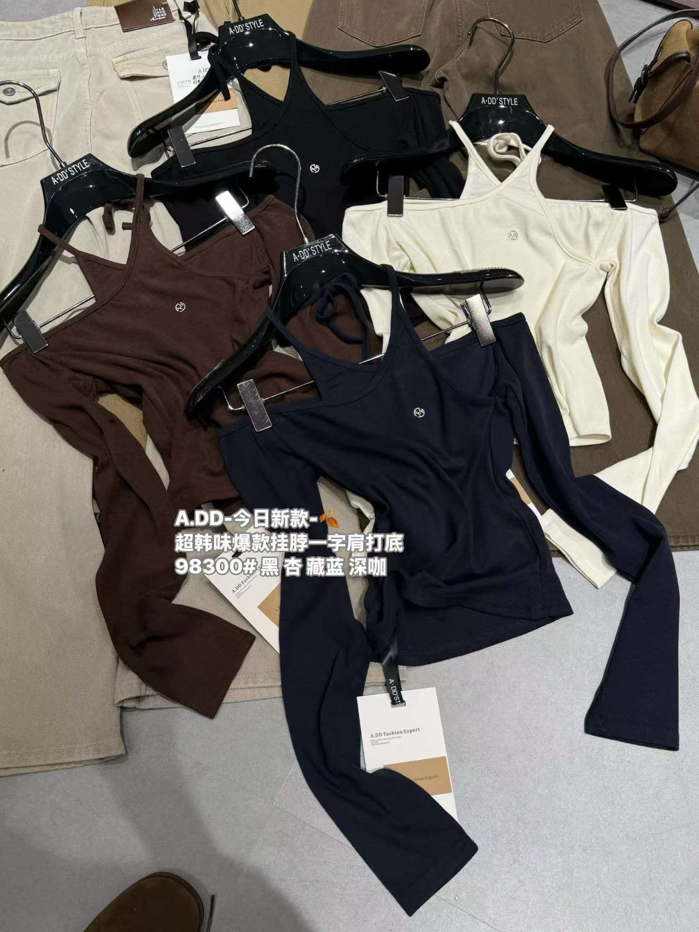 가을 새로운 한 부서 순수한 욕망 바람 행침 목 슬립 페이크 레이어드 티셔츠 핫걸 오프숄더 긴팔 맨위 이미지 5