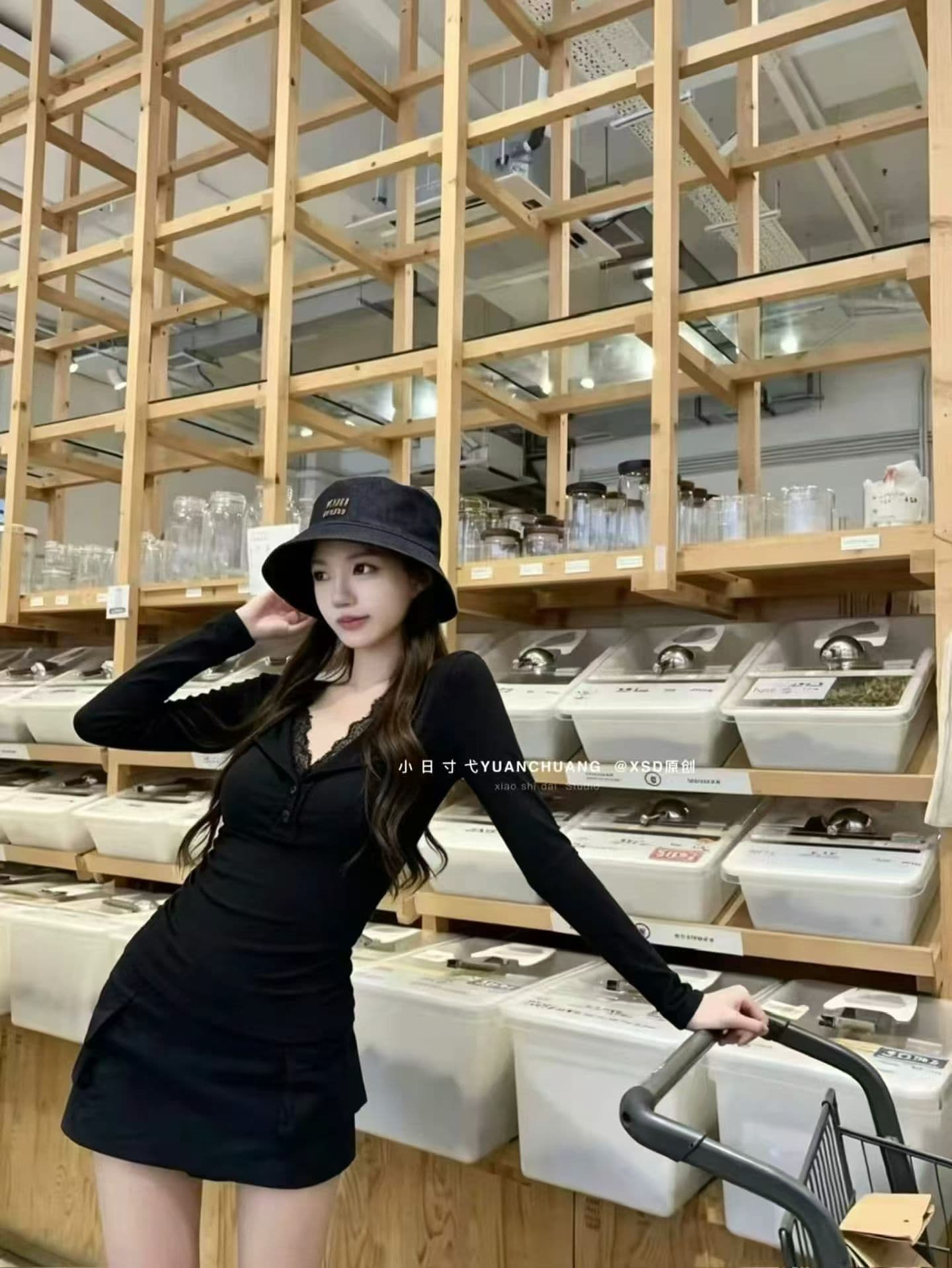 아메리칸 핫걸 긴팔 티셔츠 여성 가을 겨울철 레이스 조각 슬림해 보이는 다용도 만나는 순수한 욕망 맨위 상세 이미지 6
