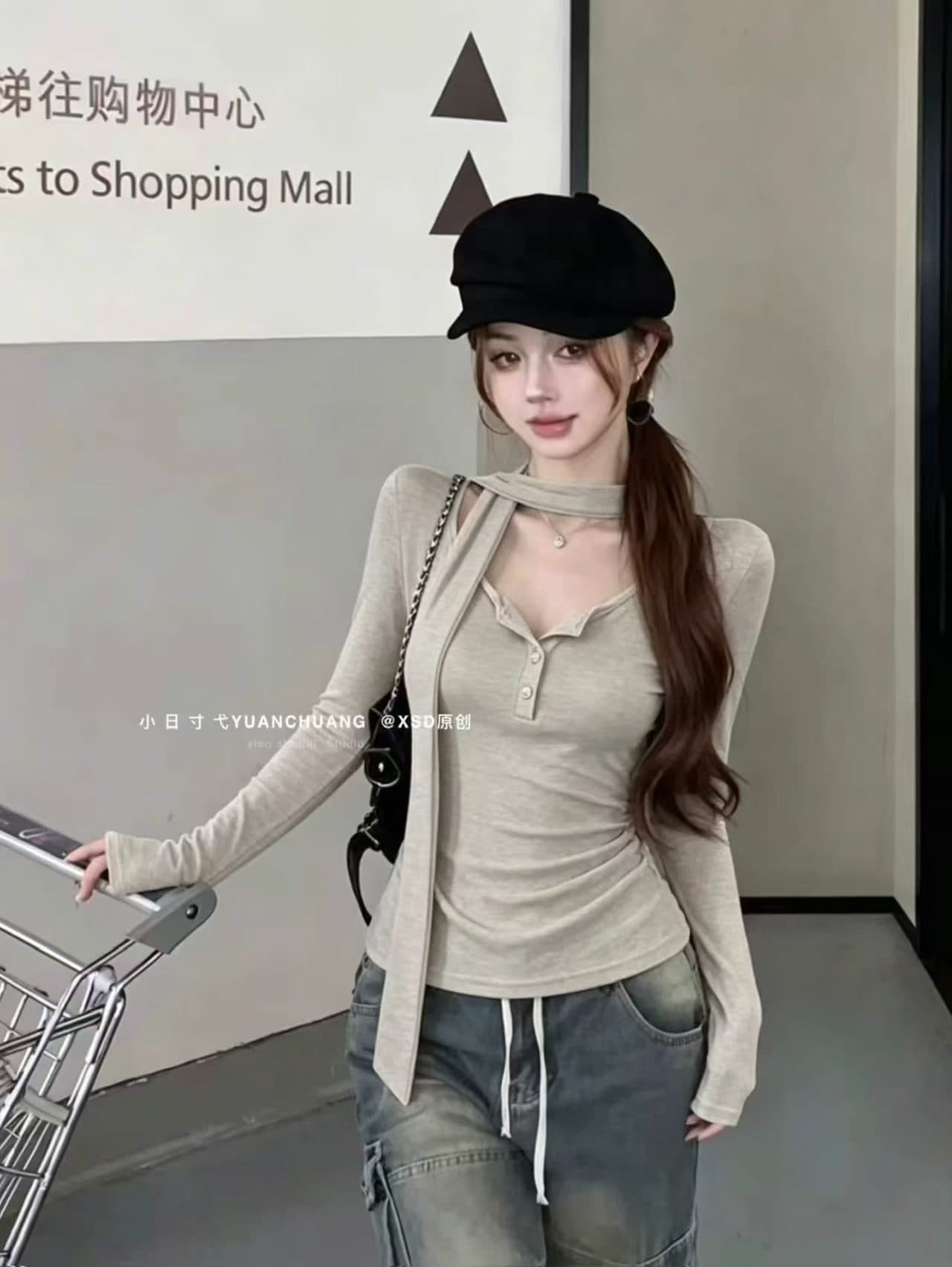 순수한 욕망 바람 핫걸 리본 u 칼라 뒤로 패치워크 레이스 긴팔 티셔츠 가을 겨울 여자 몸매 가꾸기 슬림해 보이는 인사이드 가져 가라. 상세 이미지 6