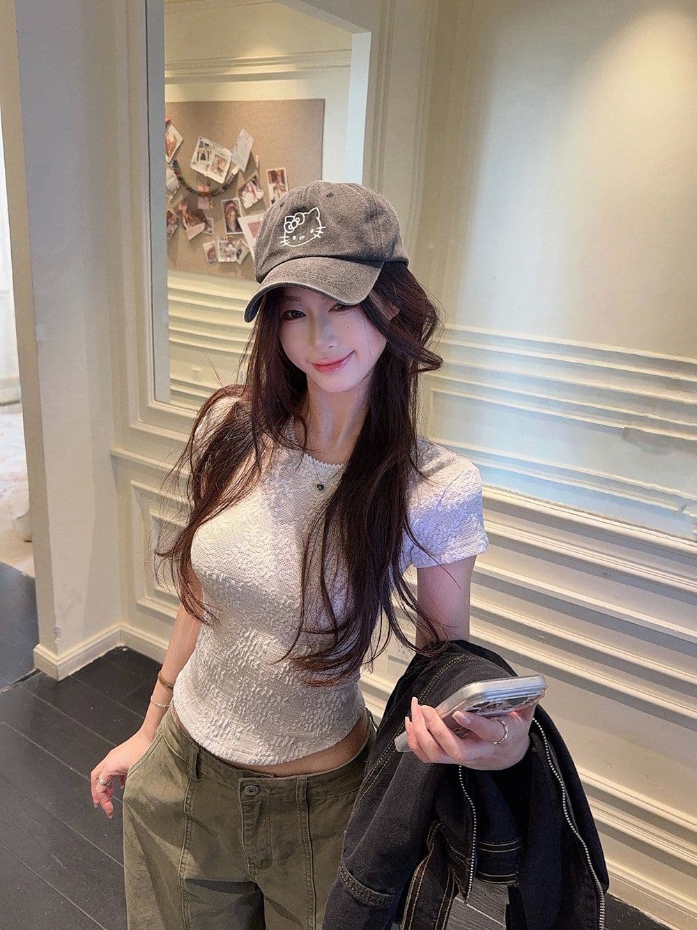 순수한 욕망 바람 레이스 V넥 캐미솔 여성 의류 봄 연령 감소 몸매 가꾸기 화이트 기본 셔츠 맨위 상세 이미지 8