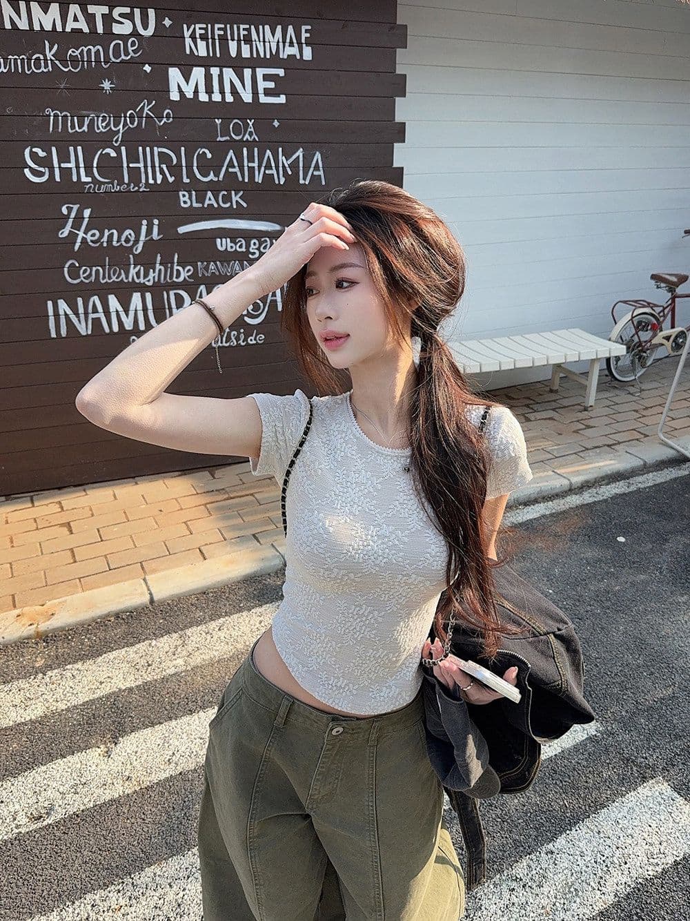 순수한 욕망 바람 레이스 V넥 캐미솔 여성 의류 봄 연령 감소 몸매 가꾸기 화이트 기본 셔츠 맨위 상세 이미지 14